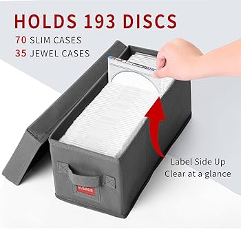 Amazon.com: NUSWOR Premium CD Storage Box | Stackable CD